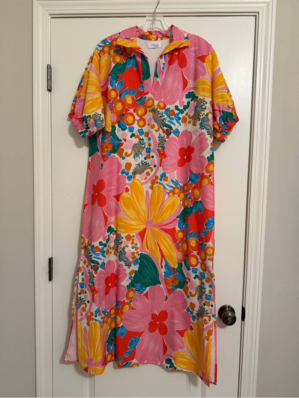 Adrienne Bold Floral Maxi Dress — Pink, Yellow & Teal